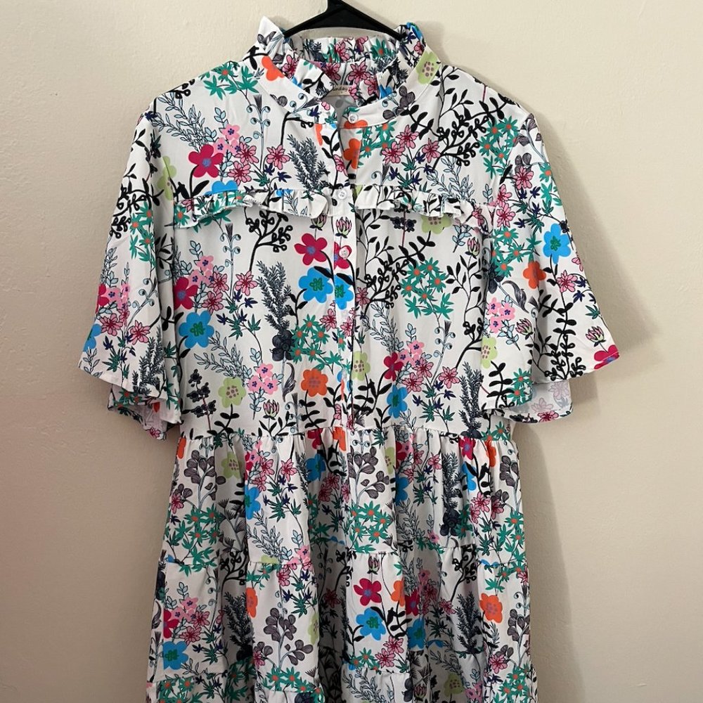 Sunday Up Floral Button-Down Dress - Size L